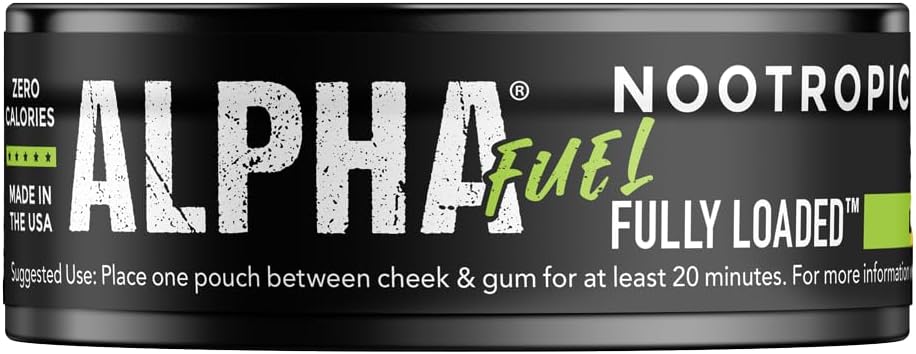 Fully Loaded Alpha Fuel Nootropic Pouches (Lime Fuel) - Nootropic Energy Pouches with Caffeine, Alpha GPC, Tyrosine, Taurine, Guarana and More