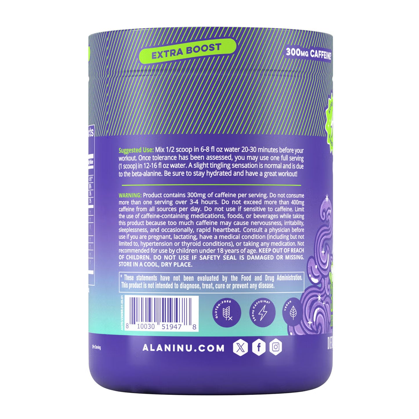 Alani Nu Pre-Workout with Extra Boost - Witch's Brew (14.1 Oz. / 30 Servings)