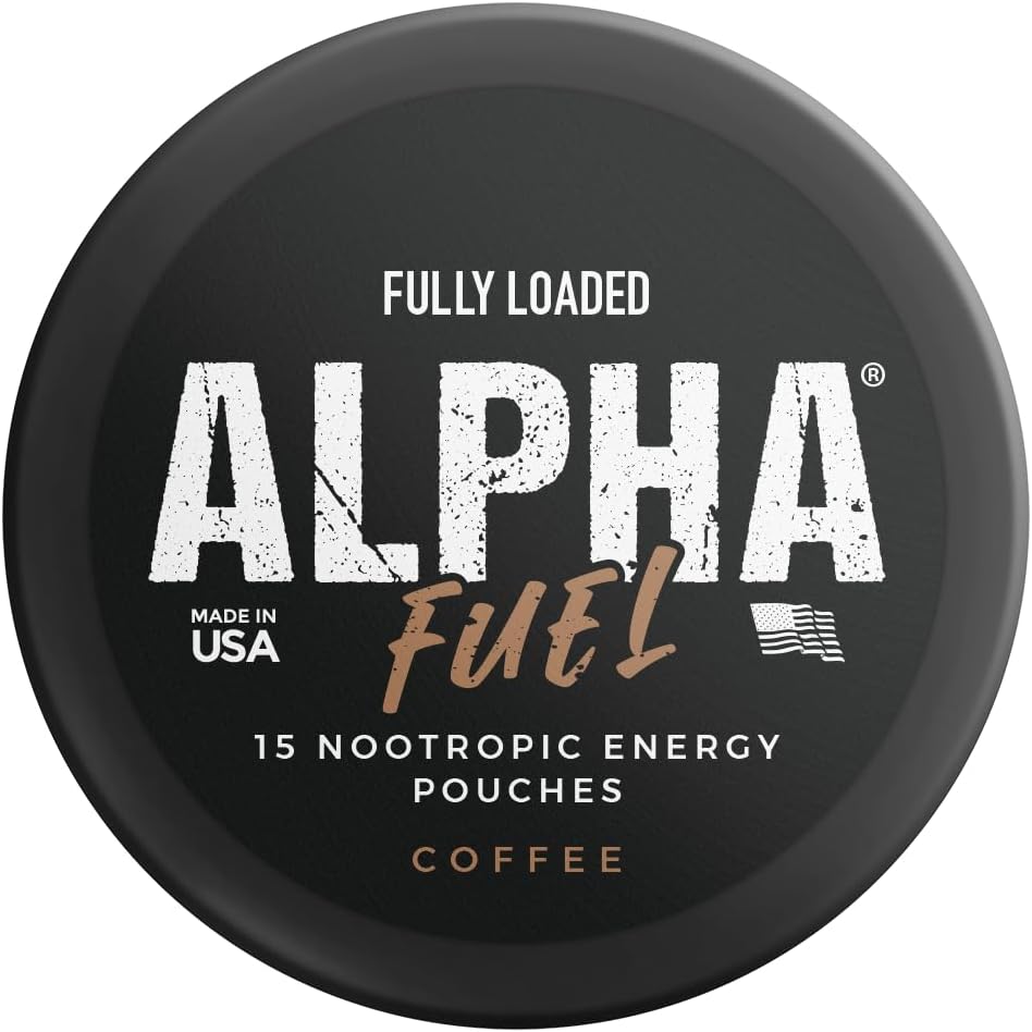 Fully Loaded Alpha Fuel Nootropic Pouches (Coffee Fuel) - Nootropic Energy Pouches with Caffeine, Alpha GPC, Tyrosine, Taurine, Guarana and More