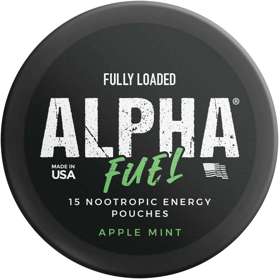 Fully Loaded Alpha Fuel Nootropic Pouches (Apple Mint Fuel) - Nootropic Energy Pouches with Caffeine, Alpha GPC, Tyrosine, Taurine, Guarana and More