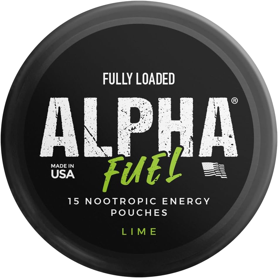Fully Loaded Alpha Fuel Nootropic Pouches (Lime Fuel) - Nootropic Energy Pouches with Caffeine, Alpha GPC, Tyrosine, Taurine, Guarana and More