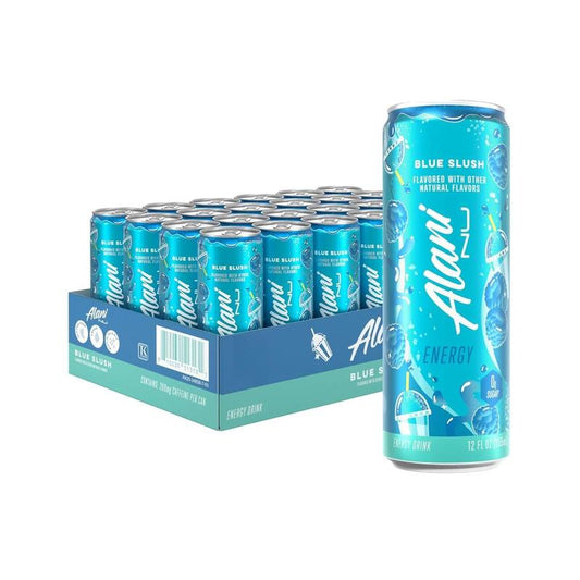 Alani Nu Energy Drink - Blue Slush by Whitney Simmons (24 Drinks, 12 Fl. Oz. Each)