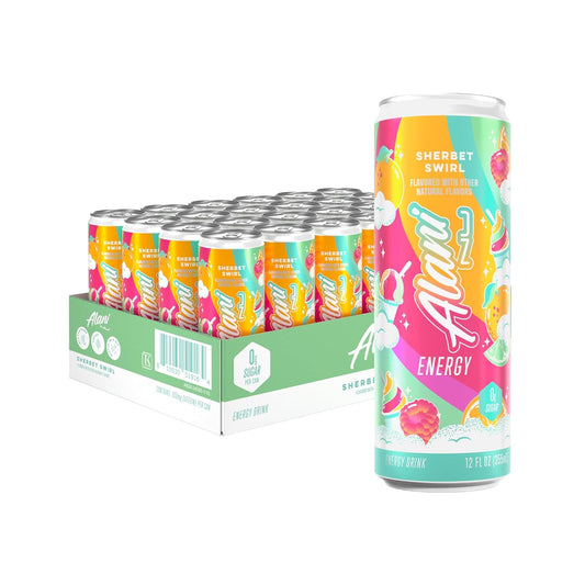 Alani Nu Energy Drink - Sherbet Swirl ( 24 Drinks, 12 Fl. Oz. Each)