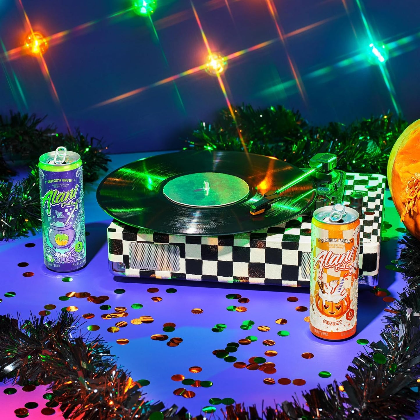 (12 Pack)Alani Nu VARIETY PACK - WITCH'S BREW & PUMPKIN CREAM Sugar Free, Low Calorie Energy Drinks, 200mg Caffeine, Antioxidants, Biotin B Vitamins, Zero Sugar, 15 Calories or Less, 12 Fl Oz Cans