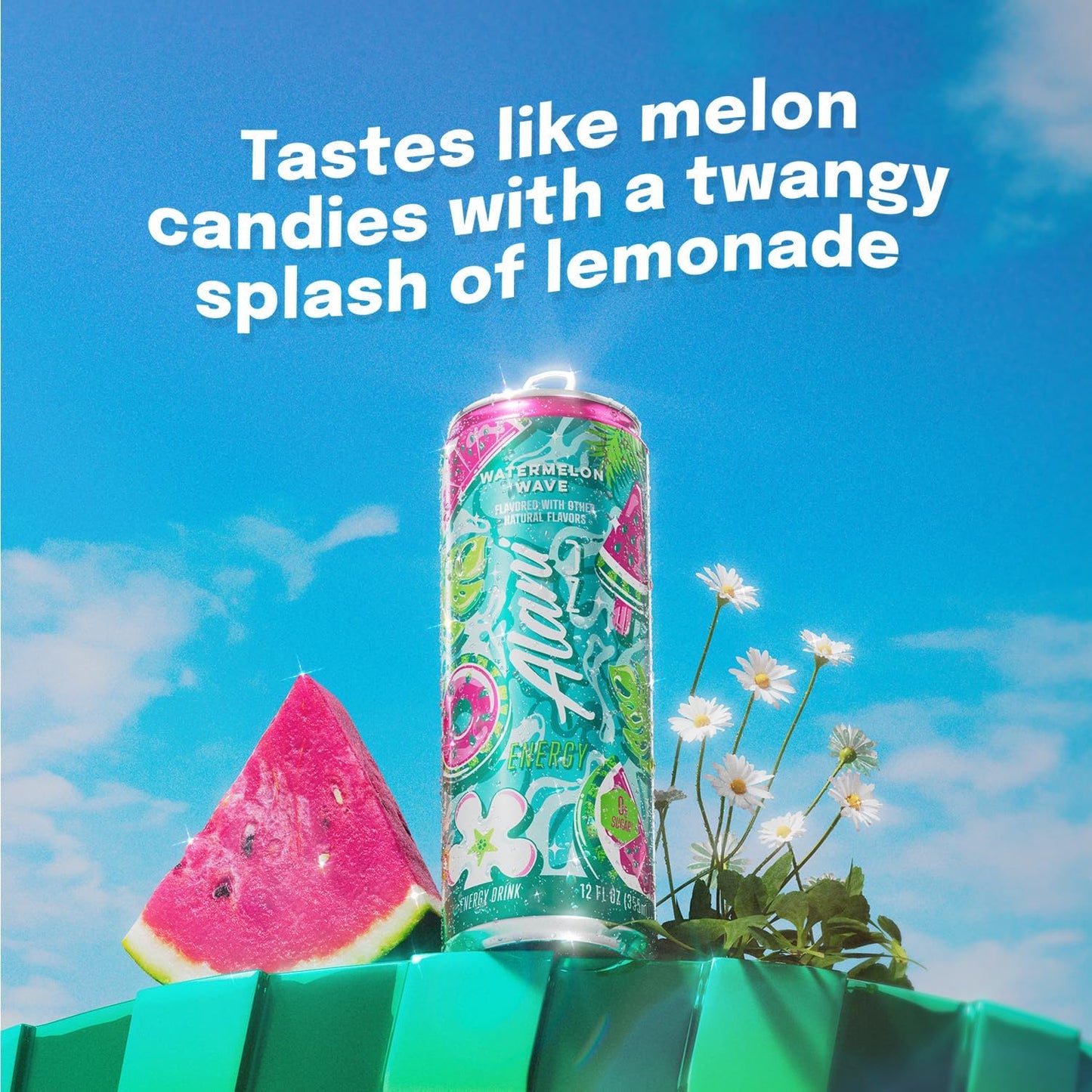 24 Pack- Alani Nu WATERMELON WAVE, Sugar Free, Low Calorie Energy Drinks, 200mg Caffeine, Biotin, B Vitamins, Zero Sugar, 10 Calories, 12 Fl Oz Cans