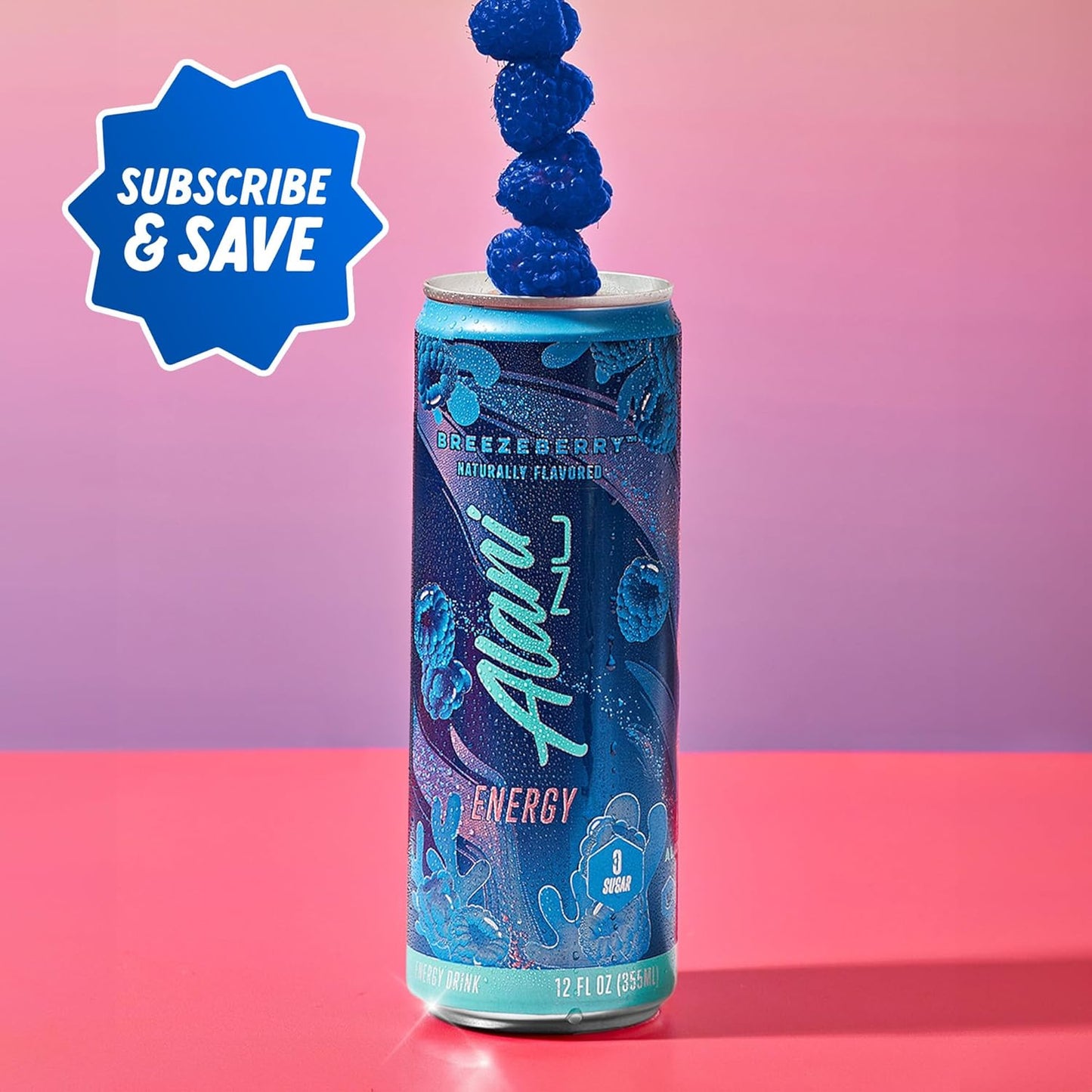 12 Pack-Alani Nu- BREEZEBERRY-Sugar Free, Low Calorie Energy Drinks, 200mg Caffeine, Biotin, B Vitamins, Zero Sugar, 10 Calories, 12 Fl Oz Cans