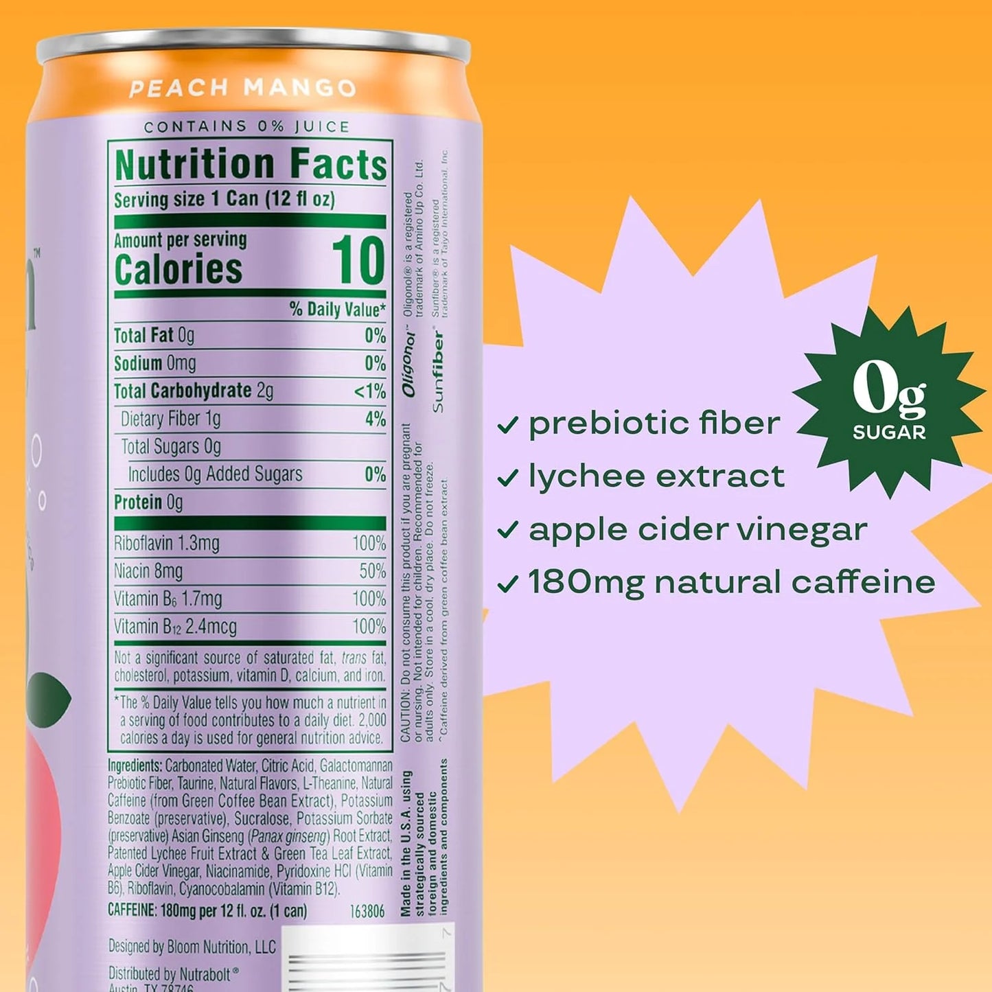 Bloom Greens- Bloom Sparkling Energy 12oz Variety 12 Pack
