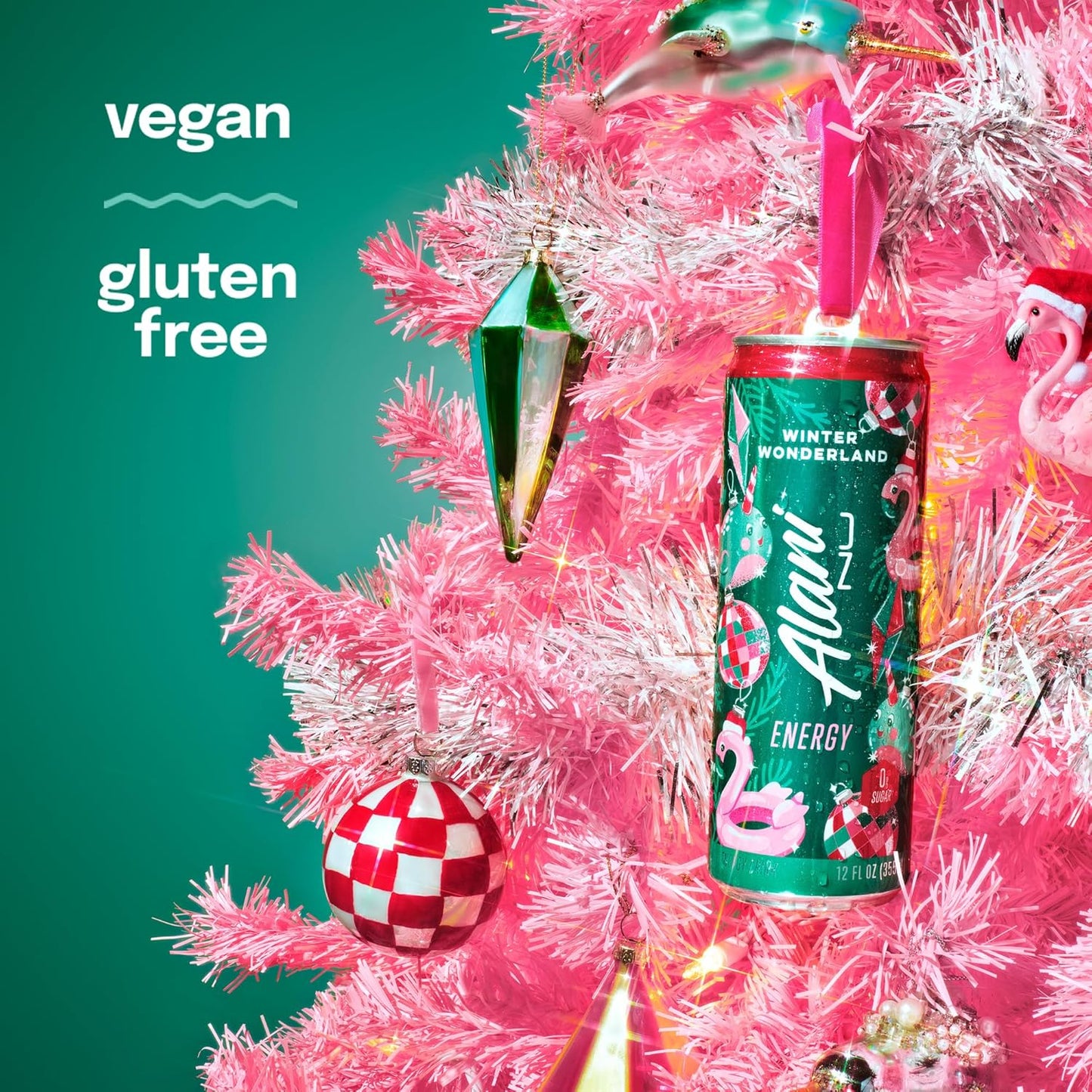 12 Pack- Alani Nu WINTER WONDERLAND Sugar Free, Low Calorie Energy Drinks | 200mg Caffeine | Biotin B Vitamins | Zero Sugar | 10 Calories | 12 Fl Oz Cans