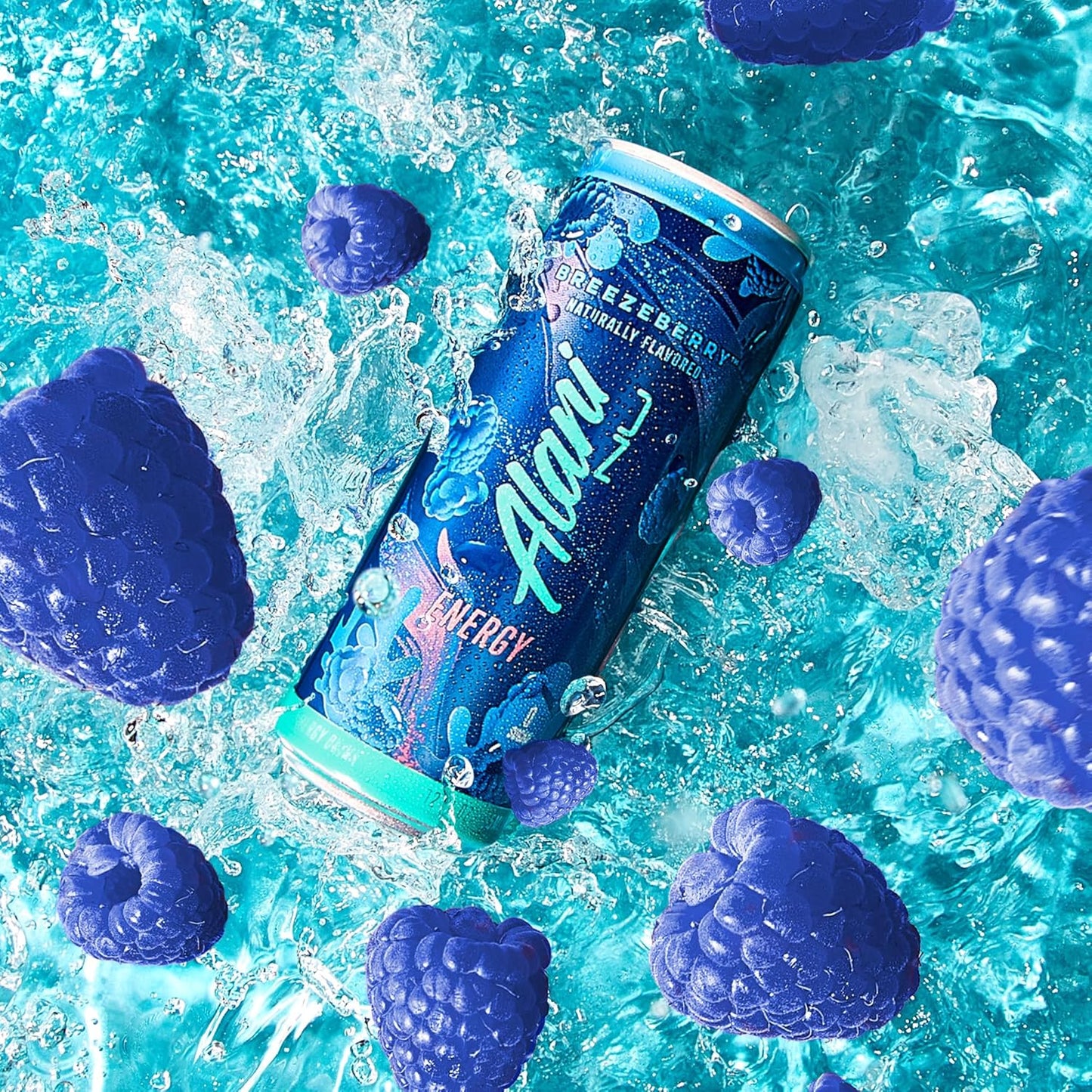 24 Pack-Alani Nu BREEZEBERRY, Sugar Free, Low Calorie Energy Drinks, 200mg Caffeine, Biotin, B Vitamins, Zero Sugar, 10 Calories, 12 Fl Oz Cans