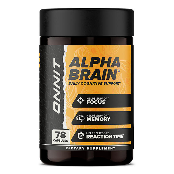 ONNIT Alpha Brain Nootropic Brain Supplement for Men & Women | Memory, Mental Clarity & Cognitive Improvement | Focus Capsules with L-Theanine, Vitamin B6 & Phosphatidylserine (78 Count)