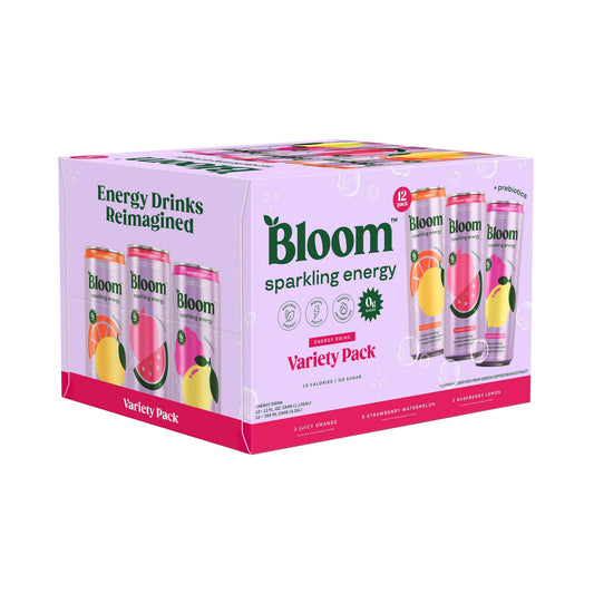 Bloom Greens- Bloom Sparkling Energy 12oz Variety 12 Pack