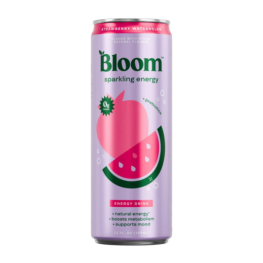 Bloom Greens- Bloom Sparkling Energy Strawberry Watermelon 12oz (Single Can)