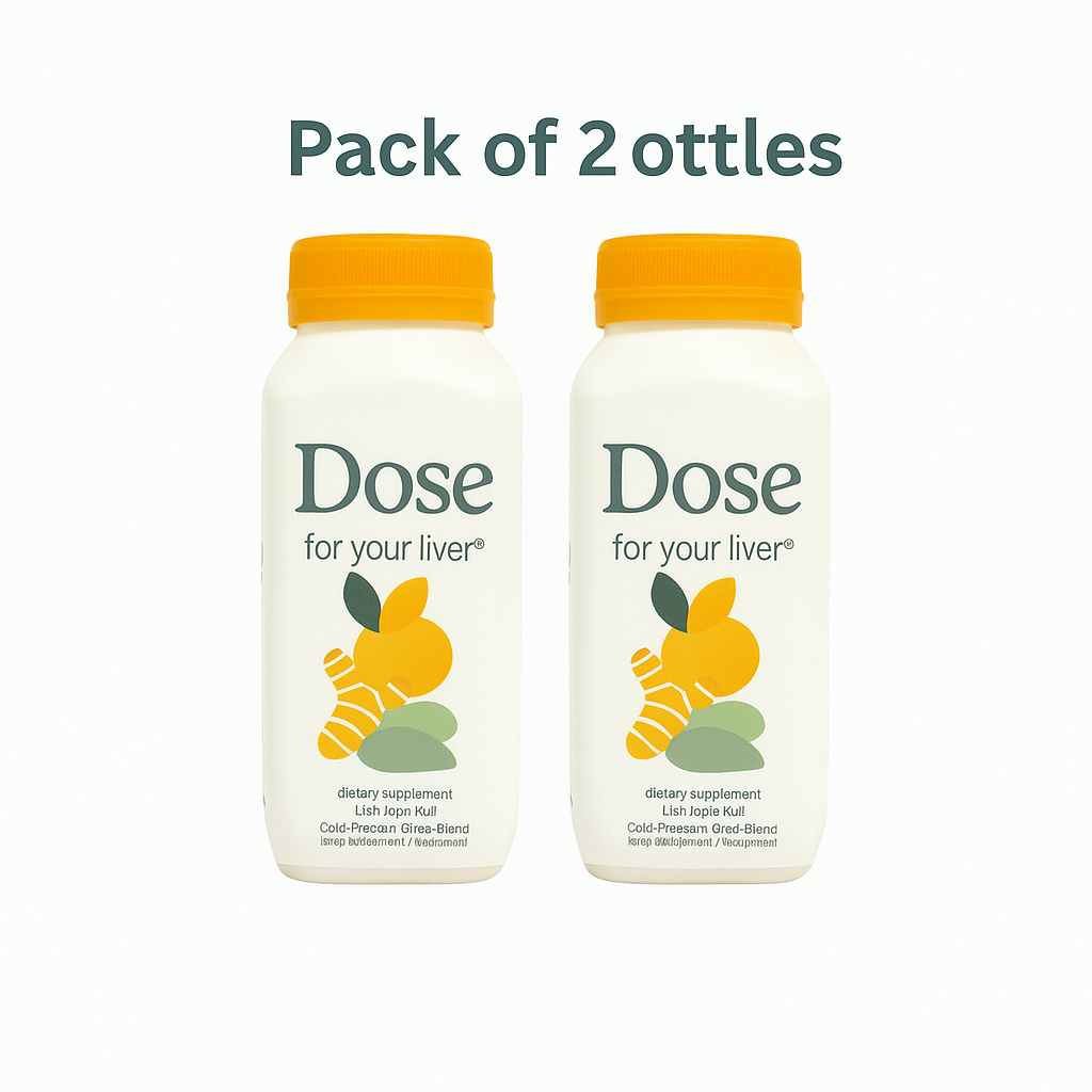 Dose for Your Liver Cleanse Detox & Repair, Organic Milk Thistle Supplement with Turmeric, Dandelion, Ginger, and Orange, Promotes Optimal Liver Function,16oz Bottle, 2 Pack-( 2 Weeks Supply)
