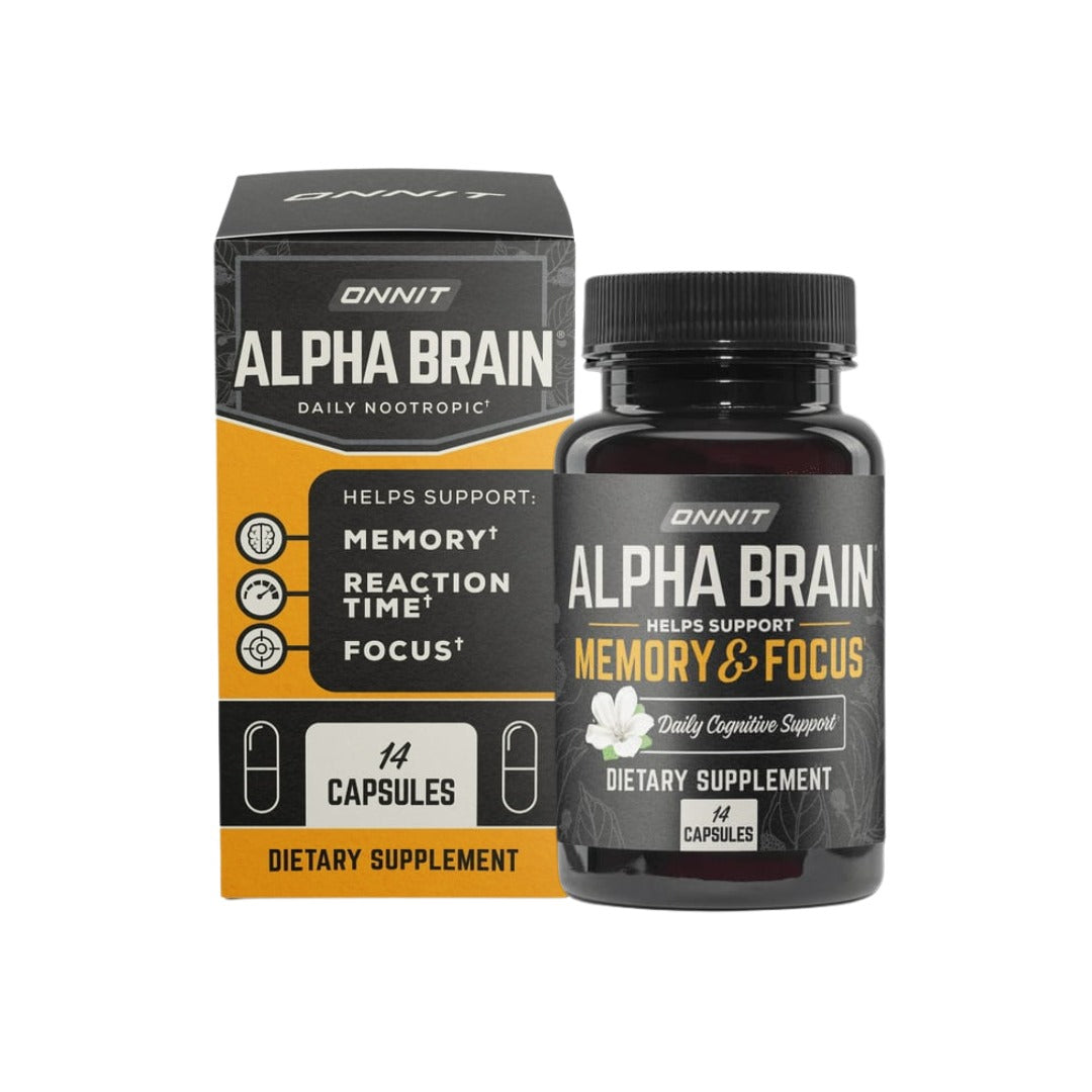 ONNIT Alpha BRAIN Premium Nootropic Brain Health Supplement, Memory and Focus Support ( 14 Ct )