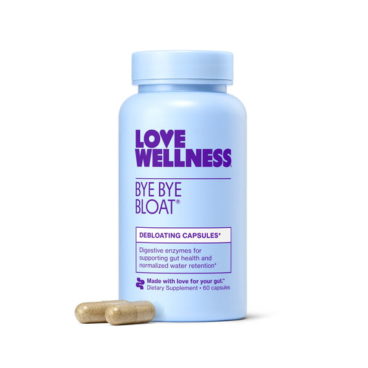 Love Wellness Bye Bye Bloat, Debloating Capsules, 60ct