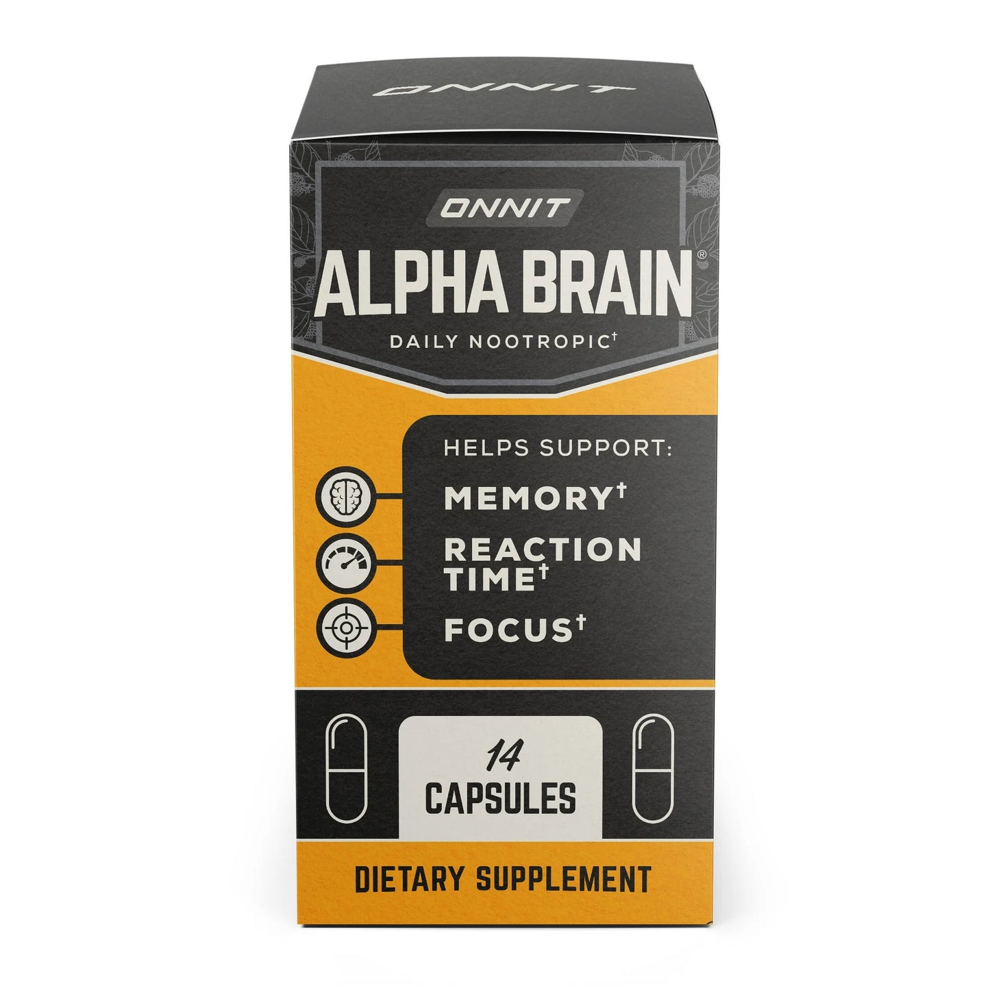 ONNIT Alpha BRAIN Premium Nootropic Brain Health Supplement, Memory and Focus Support ( 14 Ct )