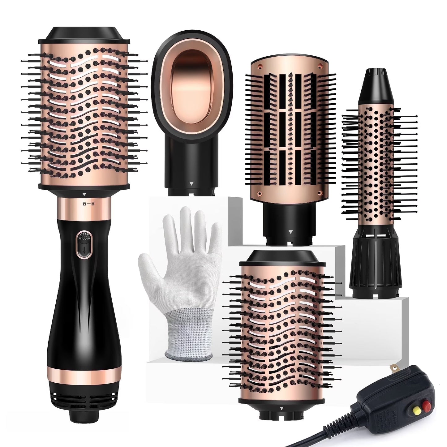 SKIMI Hair Dryer Brush, Hot Air Brush, Blow Dryer Brush Tool Set Straightener/Dryer/Curling Plastic