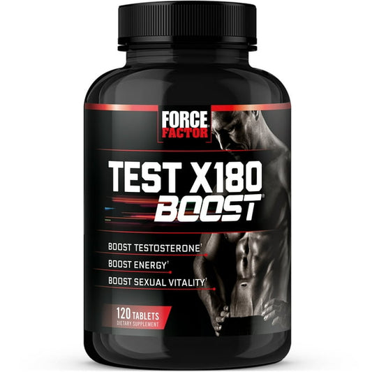 Force Factor-Test X180 Boost, Pre-Workout Testosterone Booster, 120 Tablets