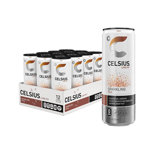 Celsius Live Fit Sparkling Energy Drink - No Sugar - Cola (12 Drinks, 12 Fl Oz. Each)