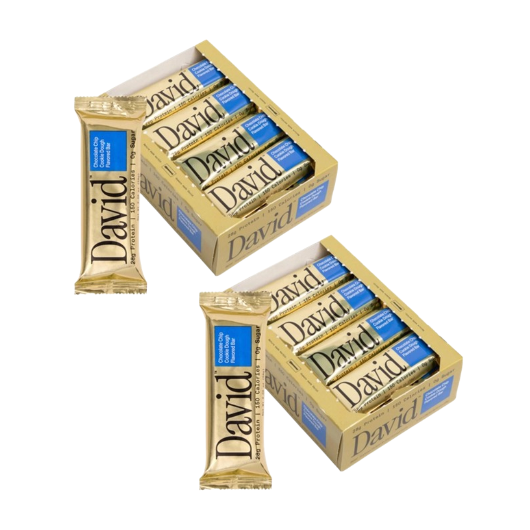 David Protein Protein Bar - Chocolate Chip Cookie Dough (24 Bars)