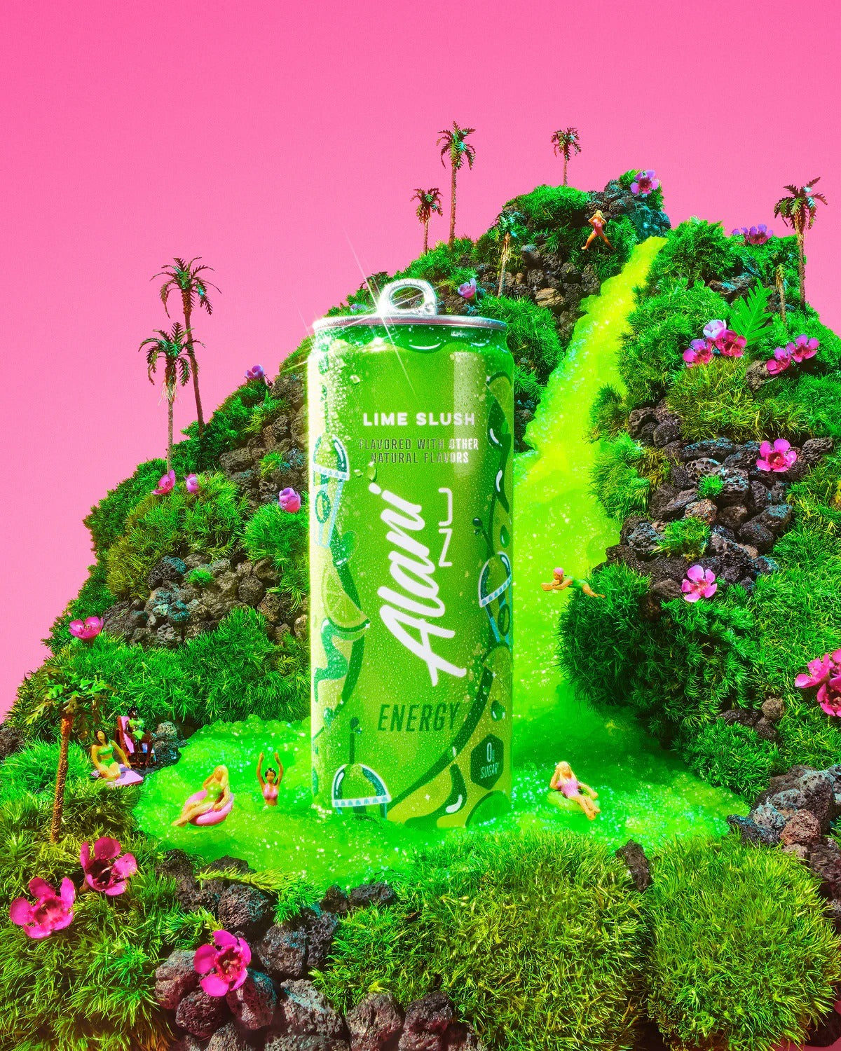 Alani Nu Energy Drink - Lime Slush Limited Time Flavor (12 Drinks, 12 Fl. Oz. Each)