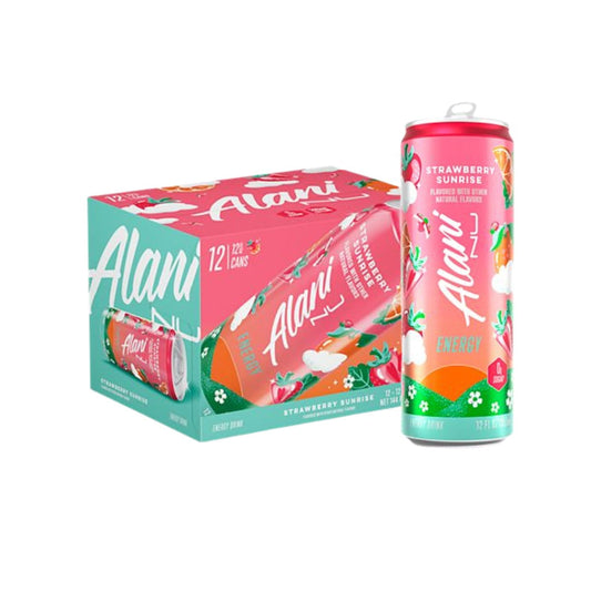 Alani Nu Energy Drink - Strawberry Sunrise (12 Drinks, 12 Fl Oz. Each)