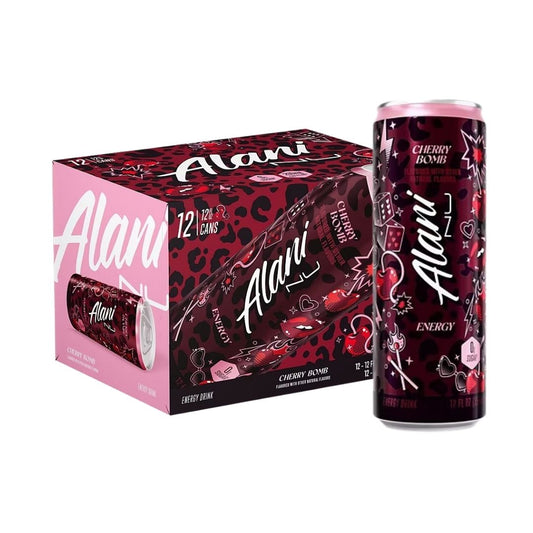 Alani Nu Energy Drink - Cherry Bomb 12 Drinks (12 Fl. Oz. Each)