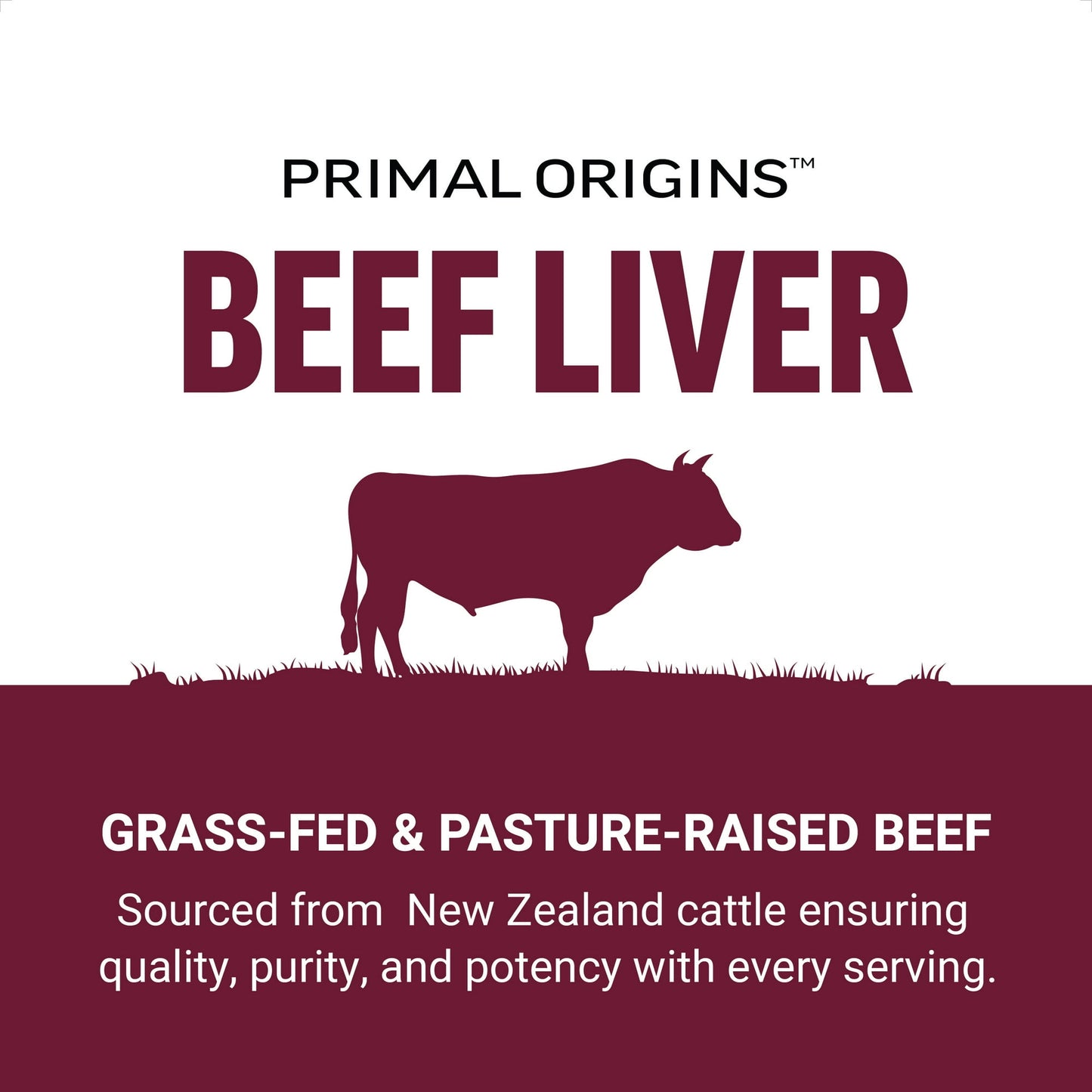 Force Factor - Primal Origins Beef Liver Capsules Made with Grass Fed Beef, Beef Organ Supplement, 120 Capsules