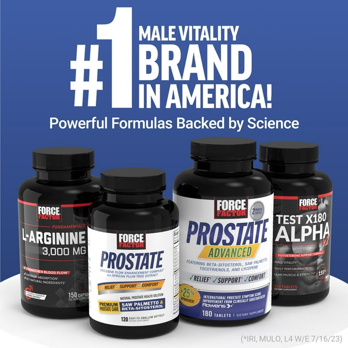 Force Factor - Prostate Advanced, Prostate Supplement for Men (180 Tablets)