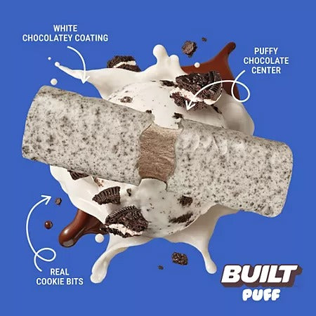 Built Puff Protein Bar - 15g Protein - Cookies 'N Cream (12 Bars)