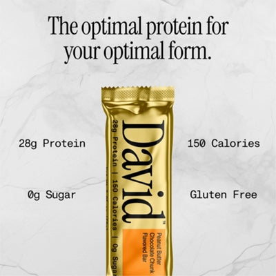 David Protein Protein Bar - Peanut Butter Chocolate Chunk (12 Bars)