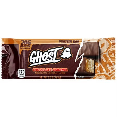 GHOST Protein Bar - 20g Protein - Chocolate Caramel (12 Bars)