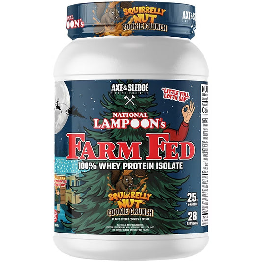 Axe and Sledge National Lampoon's 100% Farm Fed Whey Protein Isolate - Squirelly Nut Cookie Crunch (34.96 Oz. / 28 Servings)