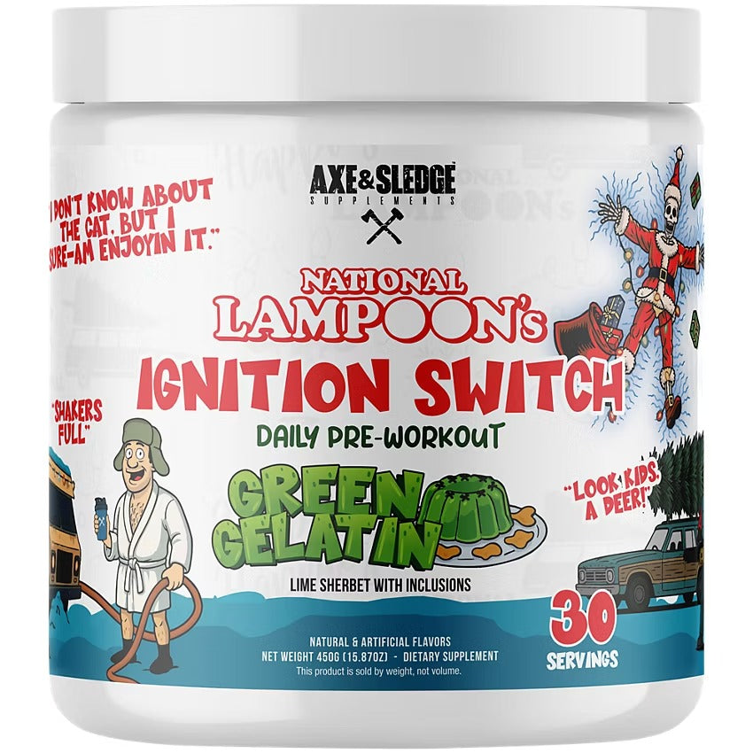 Axe and Sledge National Lampoon's Ignition Switch Daily Pre-Workout - Green Gelatin (15.87 Oz./ 30 Servings)
