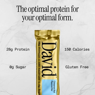 David Protein Bar – Cinnamon Roll (12 Bars)