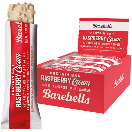 Barebells Protein Bar - Raspberry Cream (12 Bars)