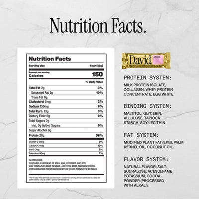 David Protein Bar – Cake Batter (12 Bars)