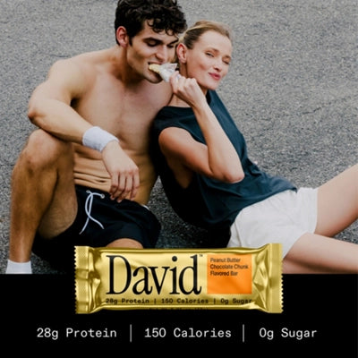 David Protein Protein Bar - Peanut Butter Chocolate Chunk (12 Bars)