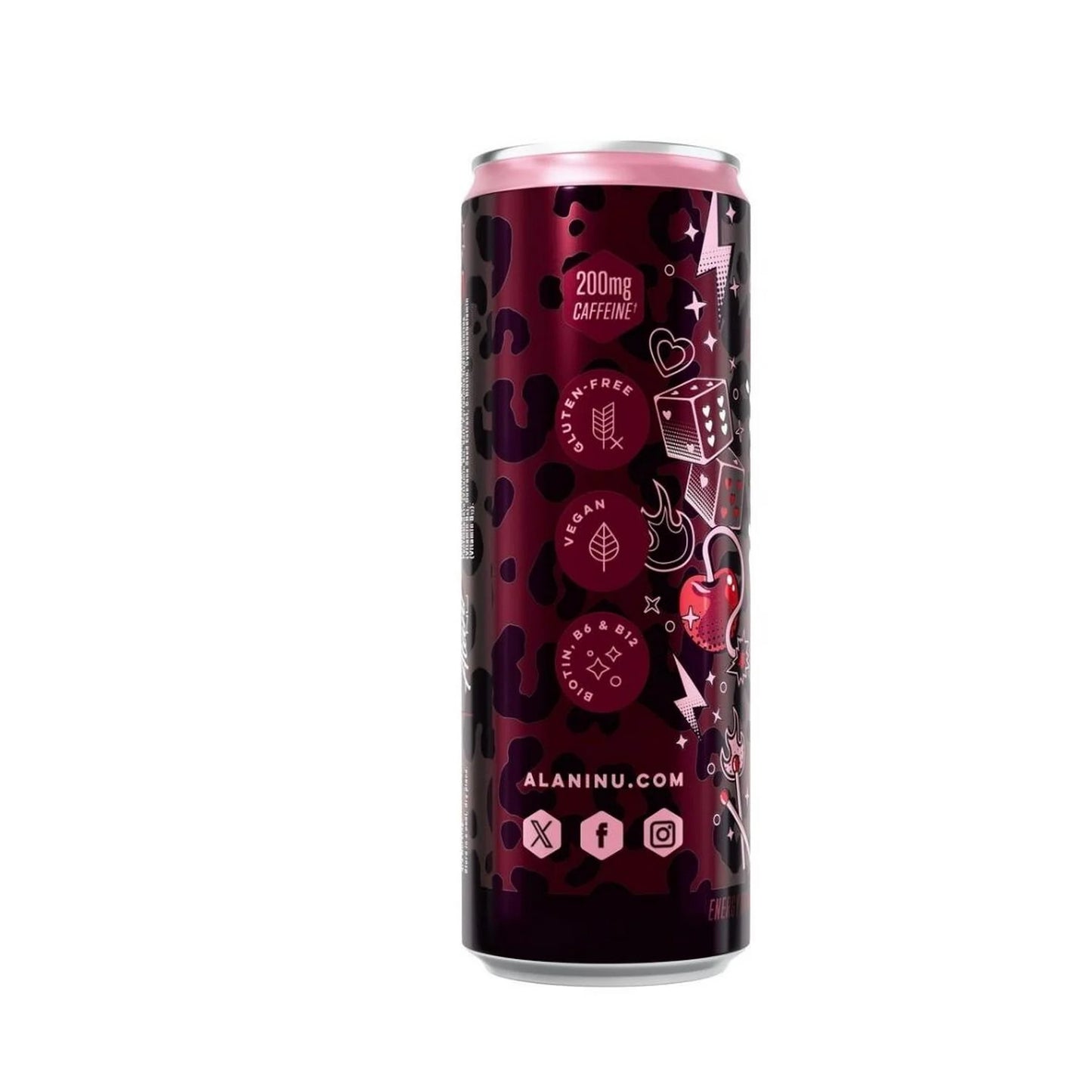 Alani Nu Energy Drink- Cherry Bomb- Handle Slim Can with Holder- 3 Drinks 12 Fl Oz Each Perfect for On-the-Go Energy Boost