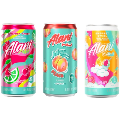 Alani Nu Mini Energy Drink - Retro Mix Variety Pack - Limited Edition (12 Drinks, 8.4 Fl. Oz. Each)