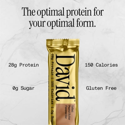 David Protein Bar – Salted Peanut Butter (12 Bars)