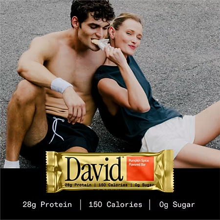 David Protein Bar - 28g Protein - Pumpkin Spice (12 Bars)
