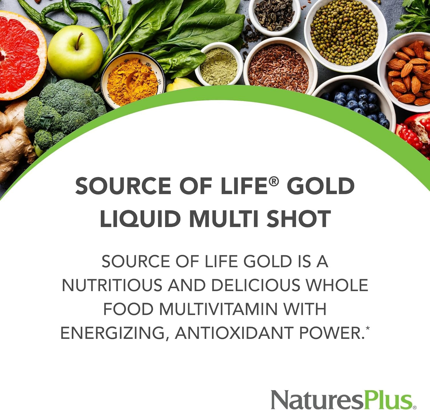 NaturesPlus Source of Life Gold Liquid Multi Shot - 1 fl oz, Case of 12 - Tropical Fruit Flavor - Provides Nutrients from 100+ Fruits and Vegetables - 12 Servings