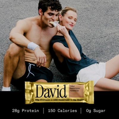 David Protein Bar – Salted Peanut Butter (12 Bars)