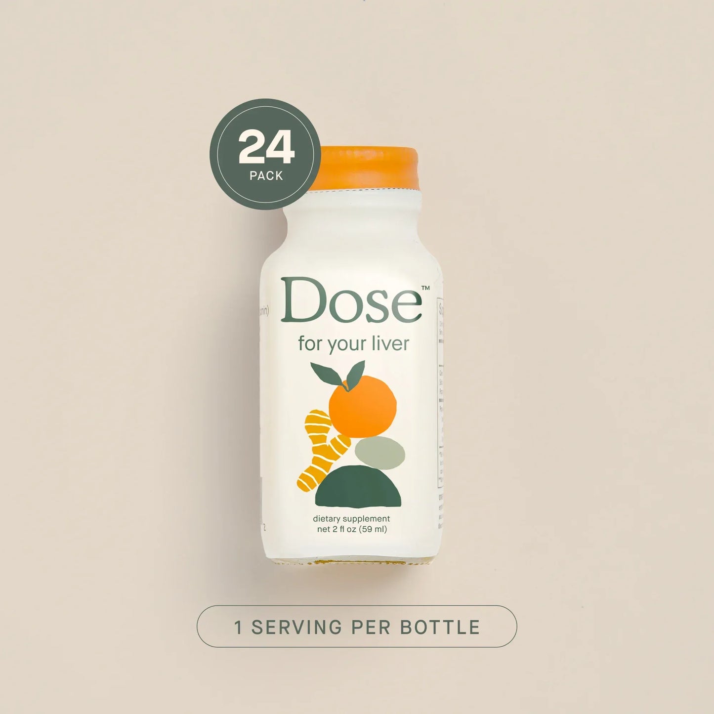 Dose- Dose for Your Liver Shot - Liver Health Support with Milk Thistle - Orange & Ginger (24 Shots, 2 Fl. Oz. Each)