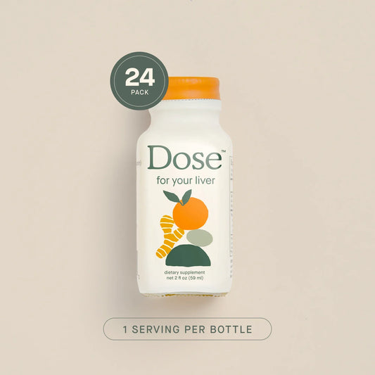 Dose- Dose for Your Liver Shot - Liver Health Support with Milk Thistle - Orange & Ginger (24 Shots, 2 Fl. Oz. Each)