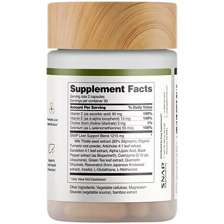 Snap Supplements Liver Health & Detox Capsules (60 Capsules)