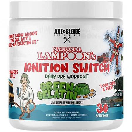 Axe and Sledge National Lampoon's Ignition Switch Daily Pre-Workout - Green Gelatin (15.87 Oz./ 30 Servings)