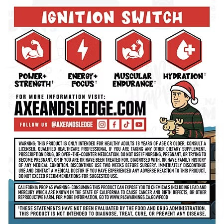 Axe and Sledge National Lampoon's Ignition Switch Daily Pre-Workout - Green Gelatin (15.87 Oz./ 30 Servings)