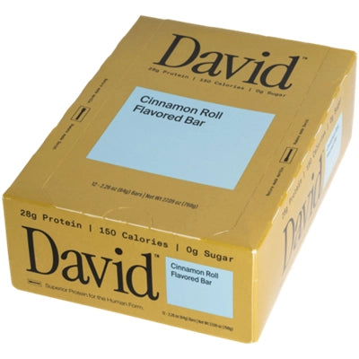 David Protein Bar – Cinnamon Roll (12 Bars)